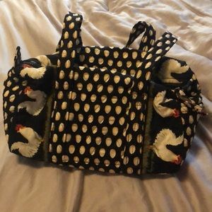 Vera Bradley Vintage Rooster & Eggs Barrel Bag